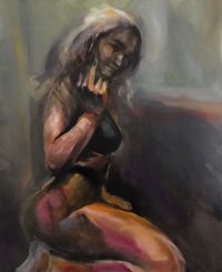 F-Finger, Painting by J.Klingler, Oil/Canvas, 50x50ch, 700