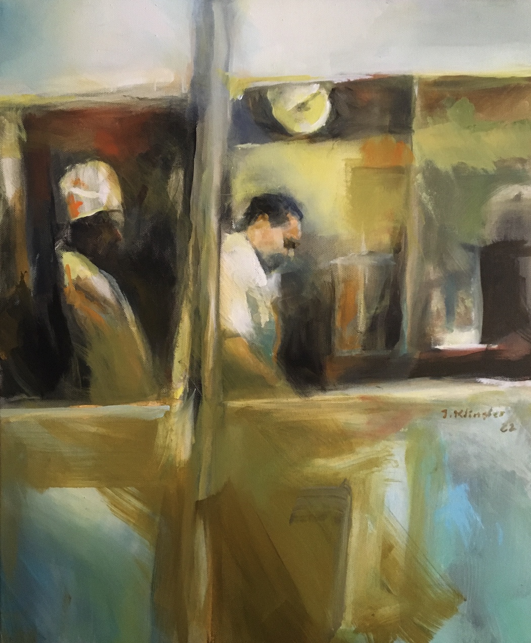 Industry Kitchen, painting by J.Klingler, Oil on Canvas, 50x60cm, Commission 900.-