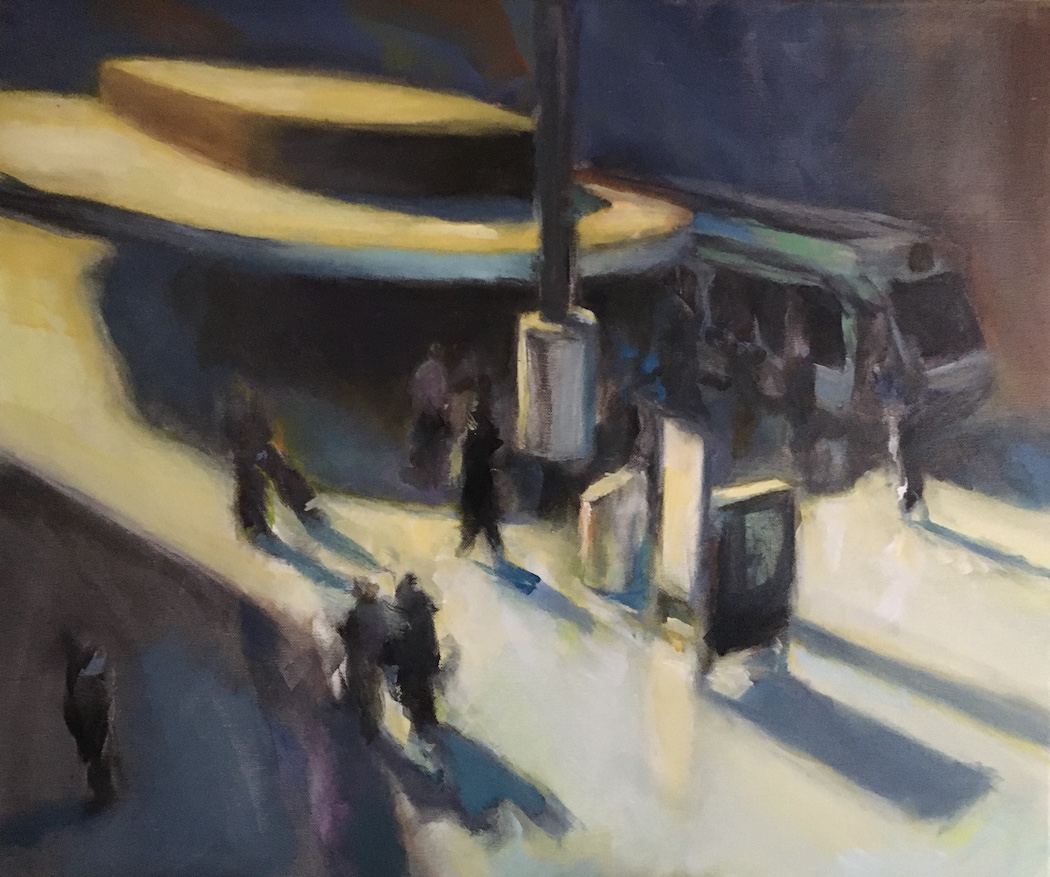 Paradeplatz, painting by J.Klingler, Oil on Canvas, 60x50cm