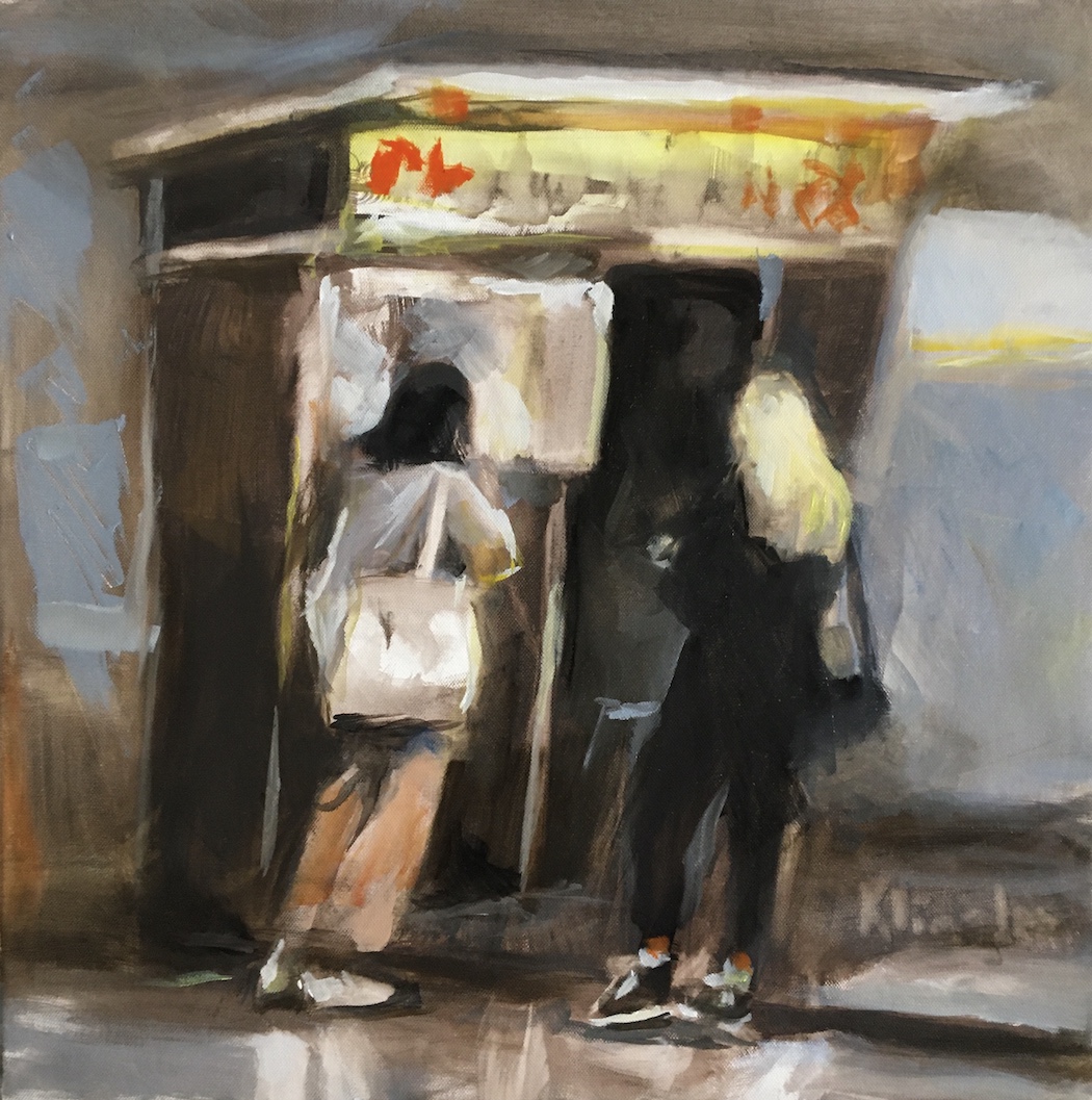 Photo Booth, painting by J.Klingler, Oil on Canvas, 50x50cm, Commission 900.-
