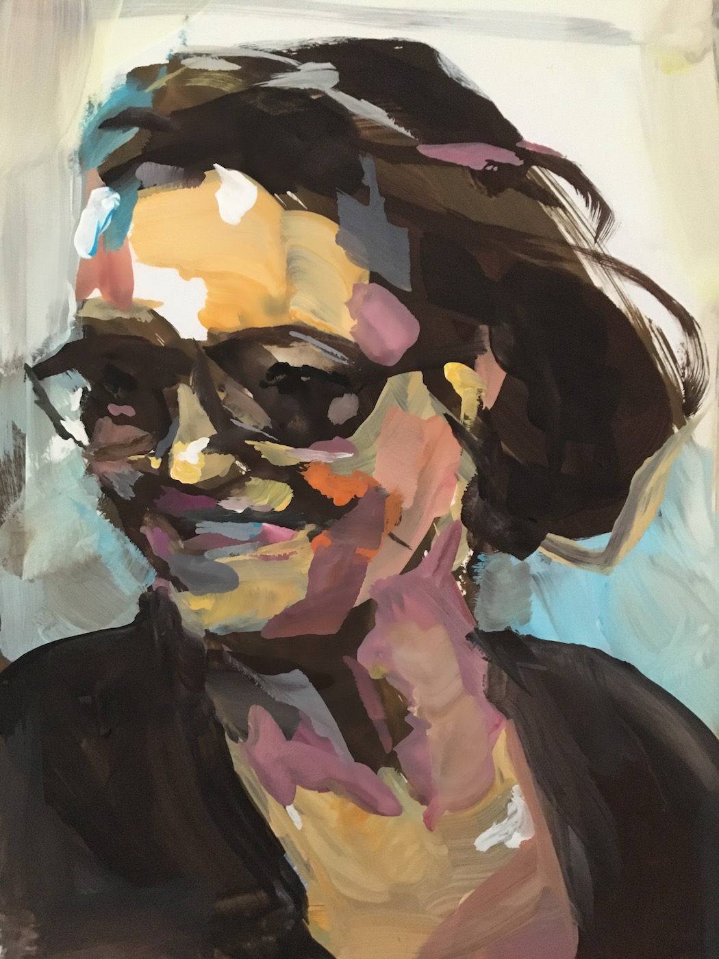 Andrea Ehrat Artist Portrait, painting, Gouache on Paper, on Commission 90.-